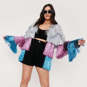 Disco-Cowgirl Tinsel Fringe Jacket